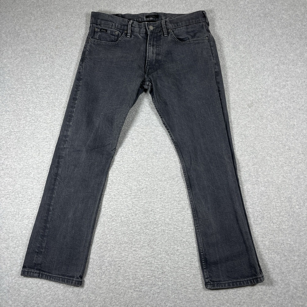 Polo Ralph Lauren Jeans Mens 33x30 (Fit 33x29) Black Varick Slim Straight Denim